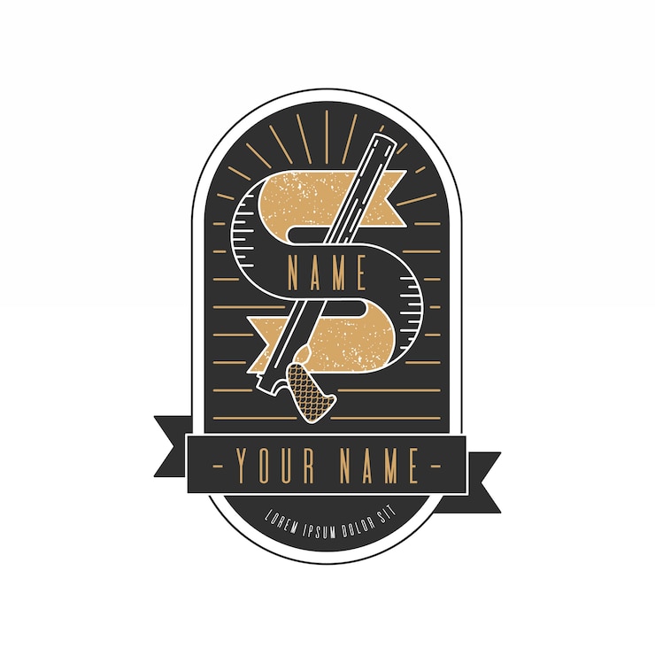 Kostenlose Vektor retro mafia logo