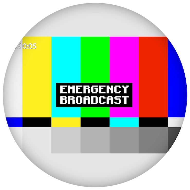 Kostenlose Vektor retro-notfall-signal-illustration für die ausstrahlung