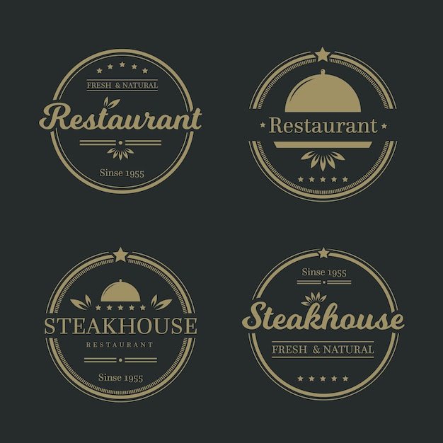 Kostenloser Vektor retro restaurant logo