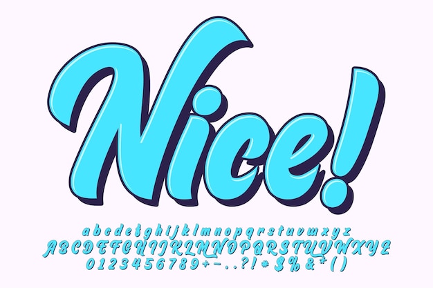 Retro-Skript-Alphabet-Design