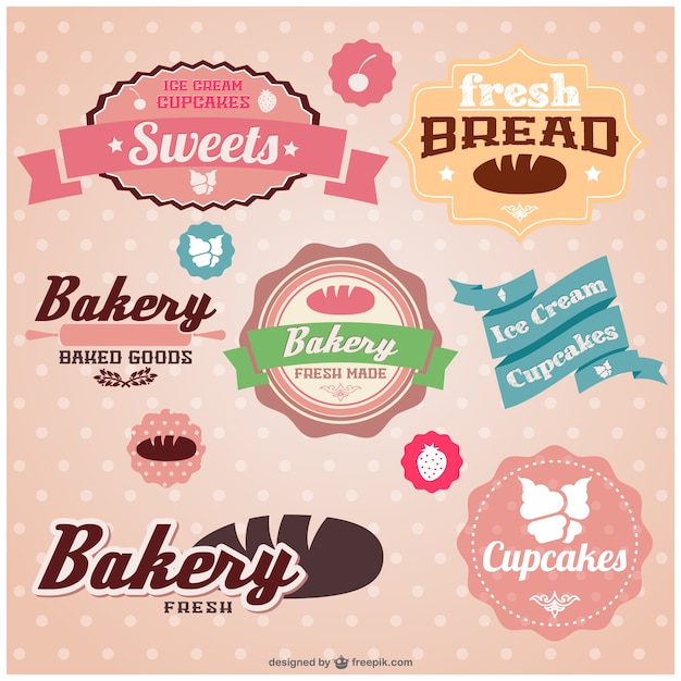 Retro-sticker-set von back