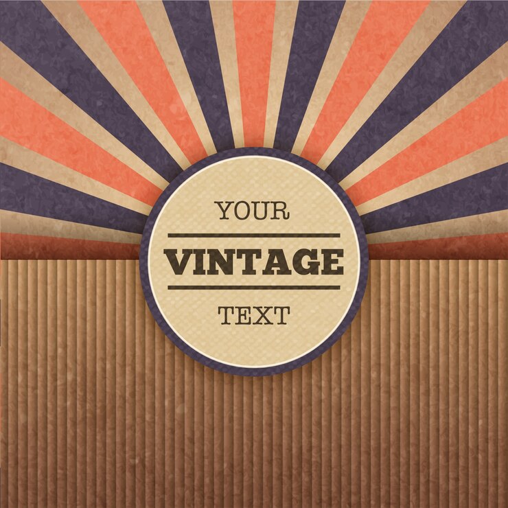 Kostenlose Vektor retro sunburst cover layout