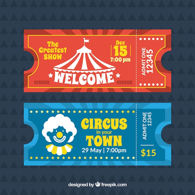 Retro-Zirkus-Tickets