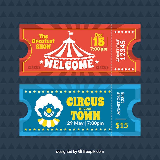 Retro-zirkus-tickets