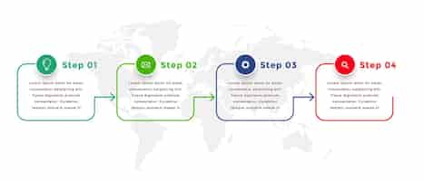 Kostenloser Vektor richtungsorientierte infografik-vorlage im linienstil