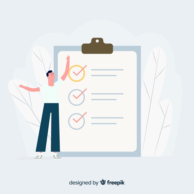 Riesige Checkliste