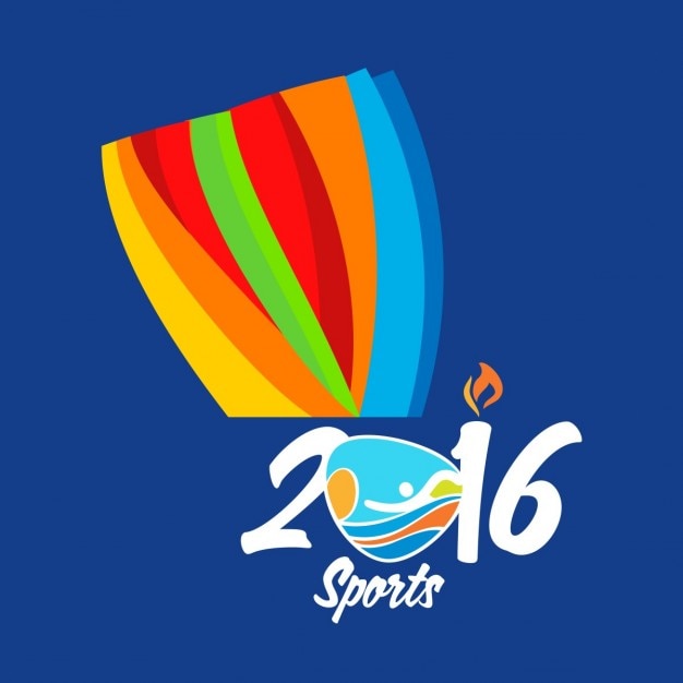 Kostenlose Vektor rio 2016 abstrakten bunten sport hintergrund