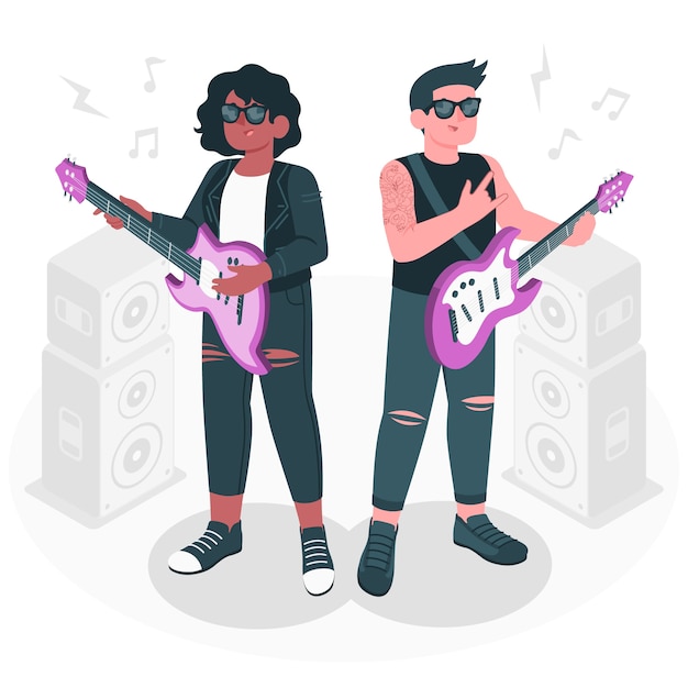 Rocker-konzeptillustration