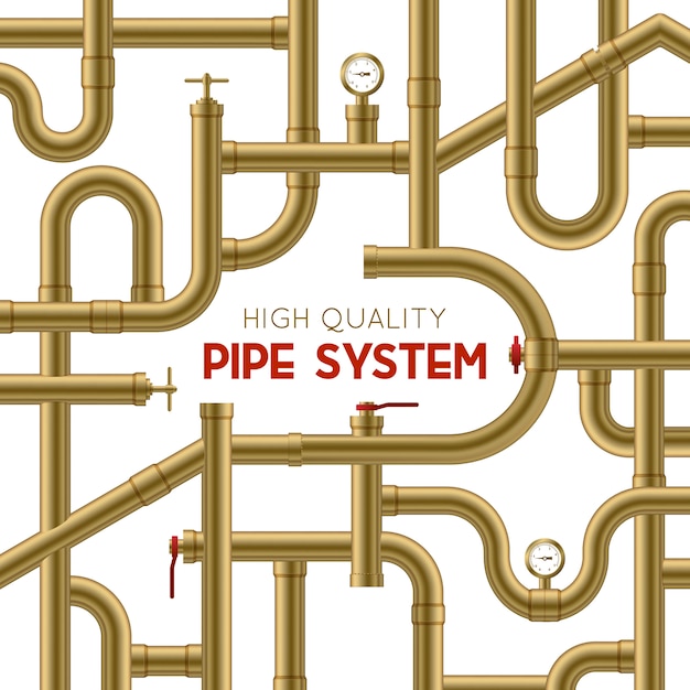 Kostenloser Vektor rohrsystem-hintergrund