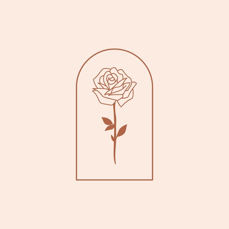 Kostenlose Vektor romantische rosenaufkleber-vektorillustration