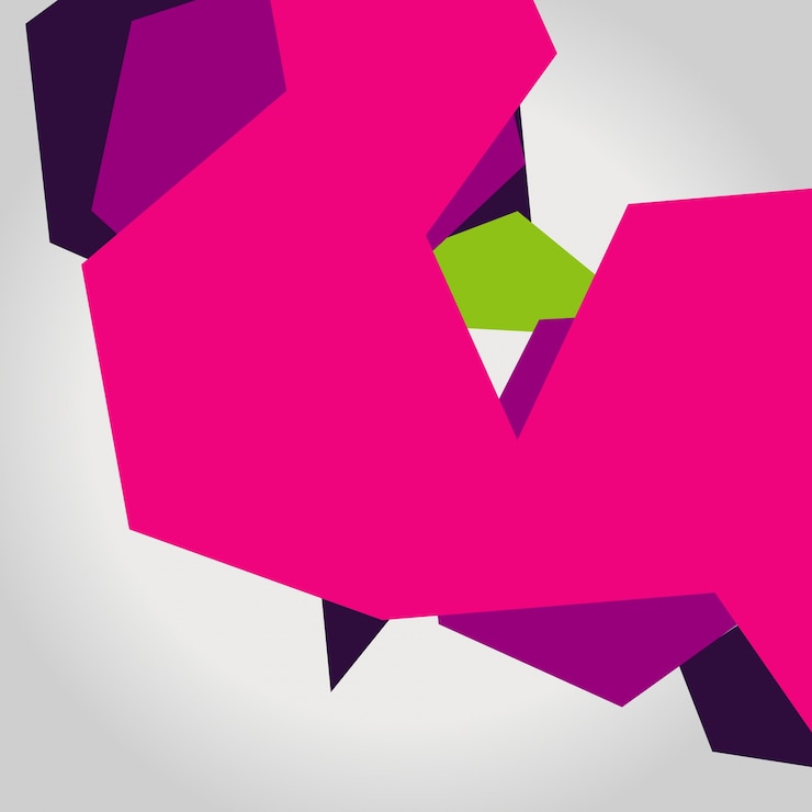 Kostenlose Vektor rosa abstrakte formen hintergrund