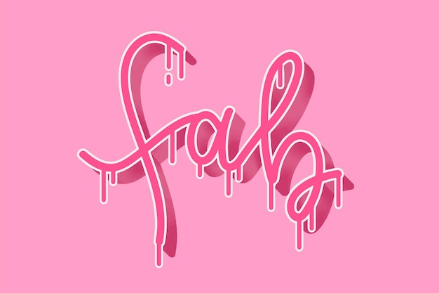 Kostenloser Vektor rosa fabelhafter tropfender typografie-vektortext