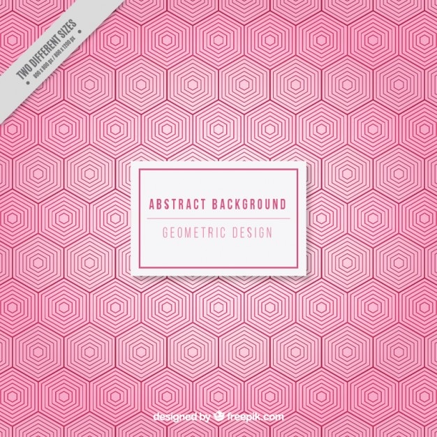 Kostenloser Vektor rosa hintergrund mit hexagone