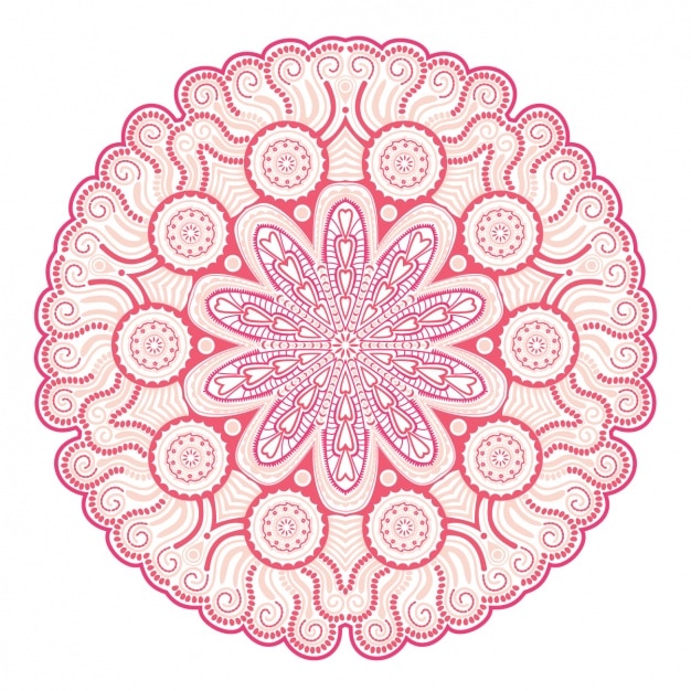 Kostenloser Vektor rosa mandala