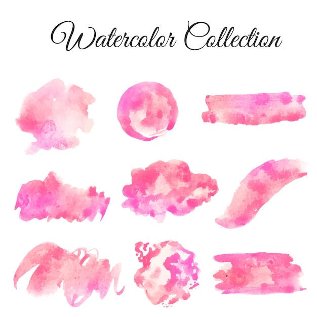 Rosa Spritzer Aquarell Set Illustration