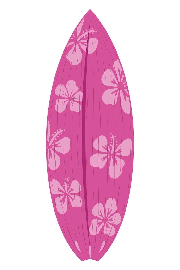 Kostenlose Vektor rosa surfbrett-sportausrüstung