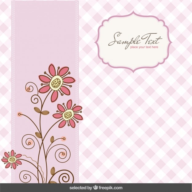 Rosa vichy floral background