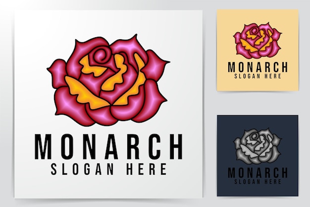 Rose blume logo ideen inspiration logo design vorlage vektor illustration