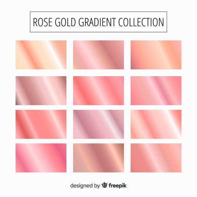 Roségold-Farbverlaufssammlung