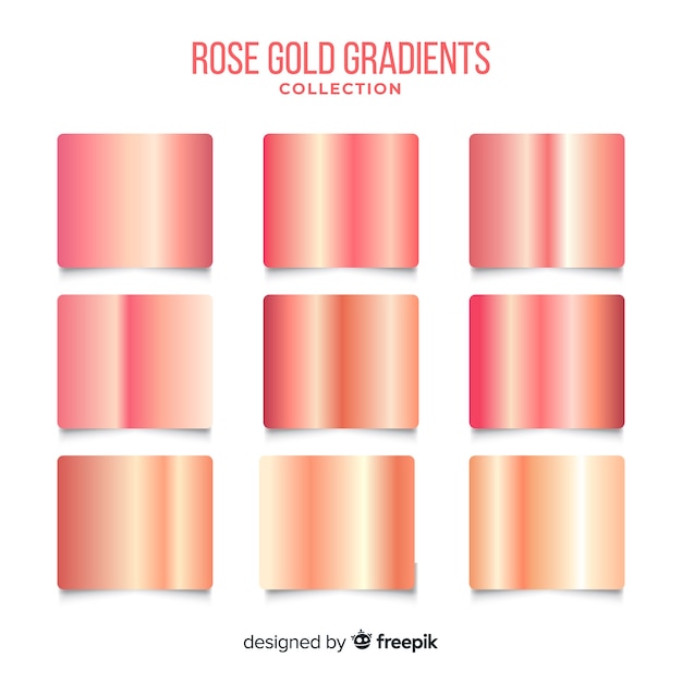 Roségold-farbverlaufssammlung