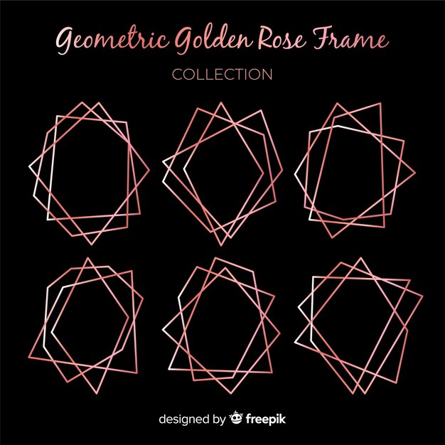 Roségold-geometrische Rahmensammlung