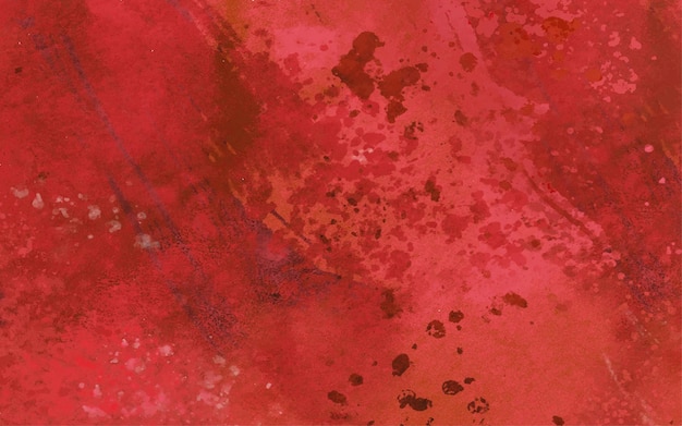 Rote Flecken und Tropfen in Aquarell