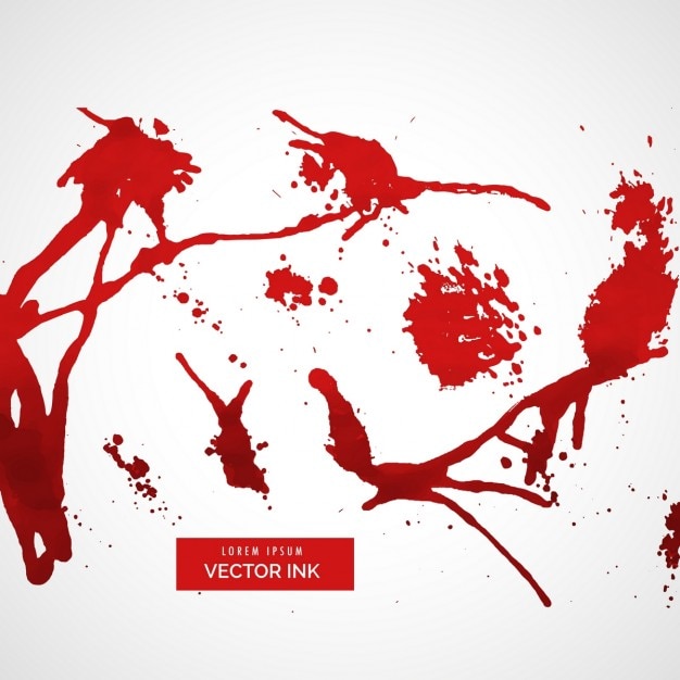 Kostenlose Vektor rote tinte splatter
