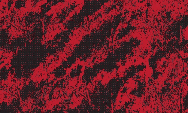 roter Grunge mit Halbtonmusterhintergrund