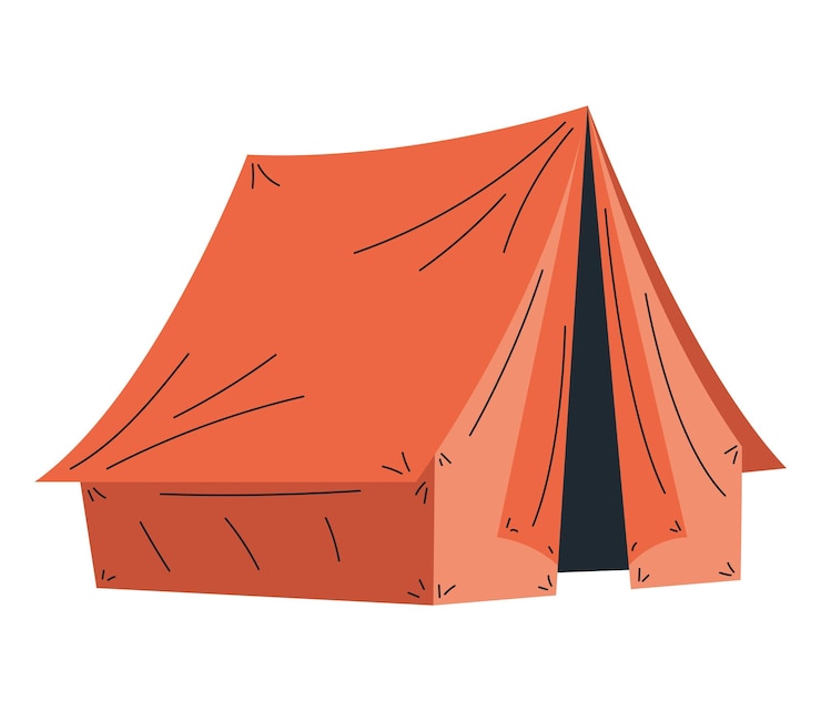 Kostenlose Vektor rotes campingzelt