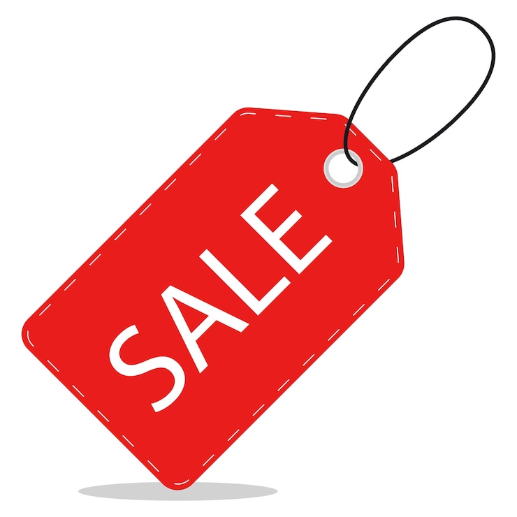 Kostenlose Vektor rotes produkt-sale-tag