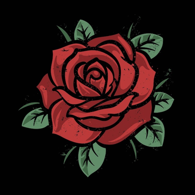 Rotes rosenblüten-vektorlogo