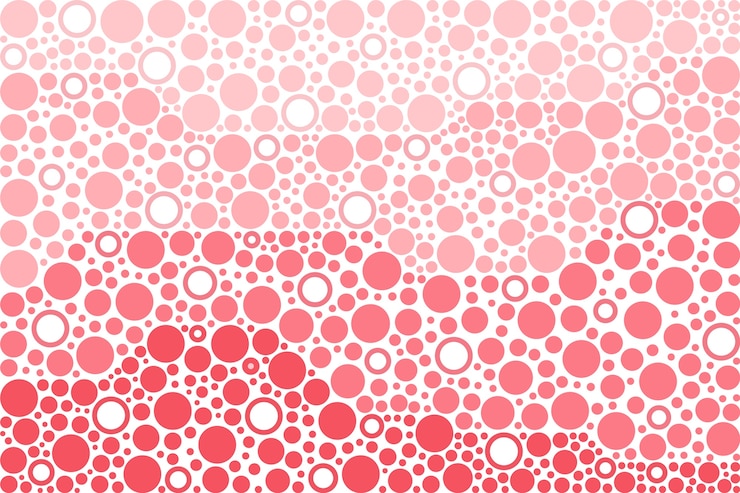 Kostenlose Vektor rotes tupfenmuster des flachen designs