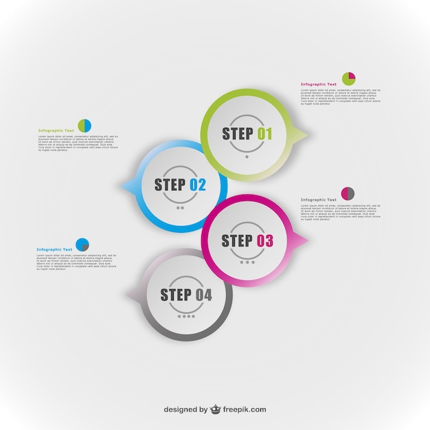 Runde elemente vektor freien infografie