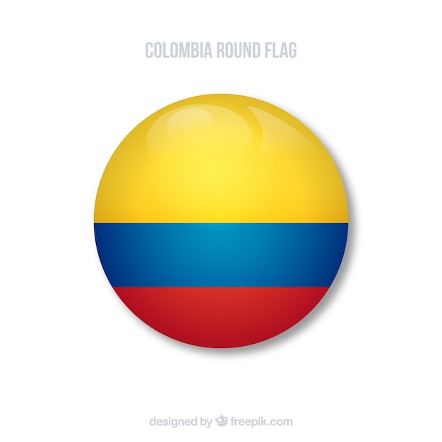 Runde Flagge von Kolumbien