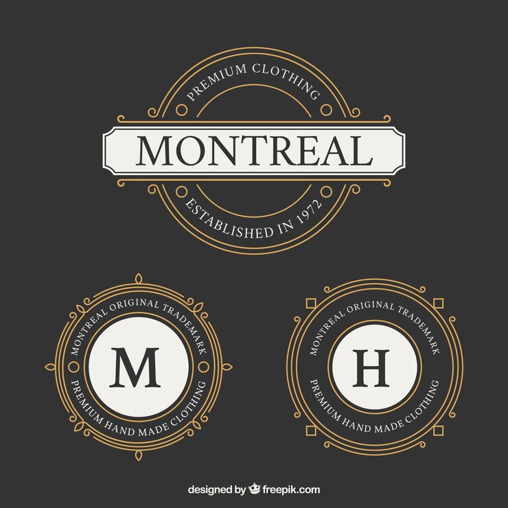 Kostenlose Vektor runde montreal logo