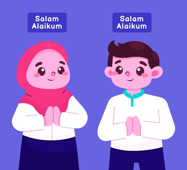 Salam-illustration im flachen design