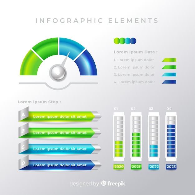 Sammlung bunte infographic elemente