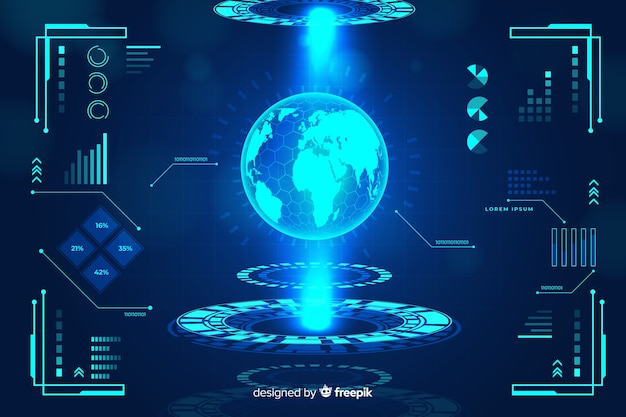 Sammlung futuristische infographic elemente