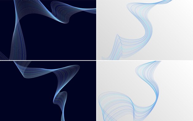 Sammlung geometrische minimale Linien Mustersatz