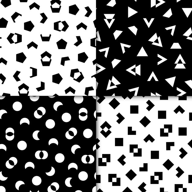 Sammlung minimaler geometrisch gezeichneter Muster