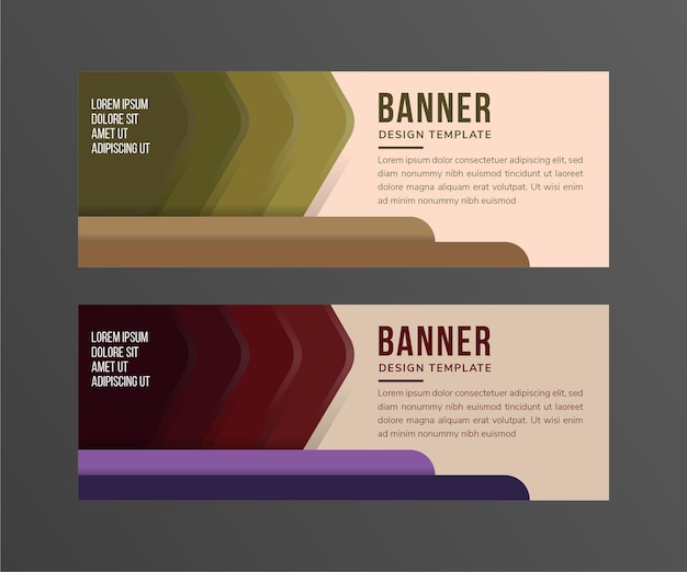 Sammlung von abstrakten designs corporate business banner vorlage horizontale werbegeschäft