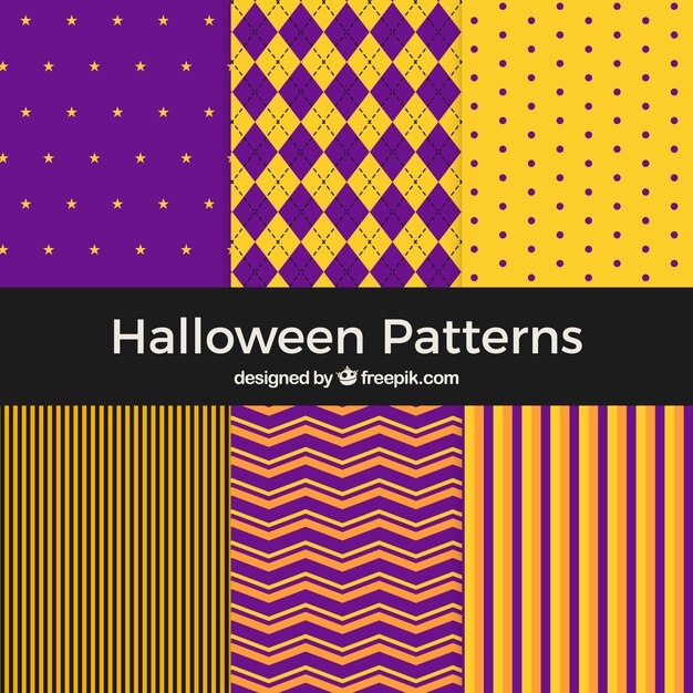 Sammlung von abstrakten Halloween-Mustern