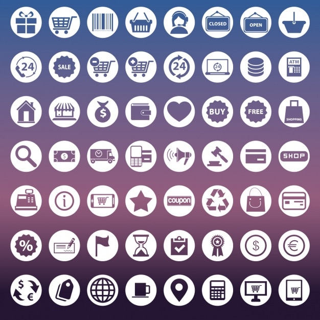 Sammlung von Icons für E-Commerce