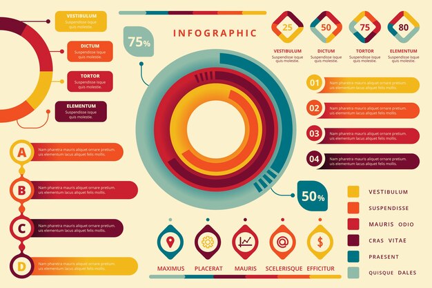 Sammlung von Infografik-Elementen