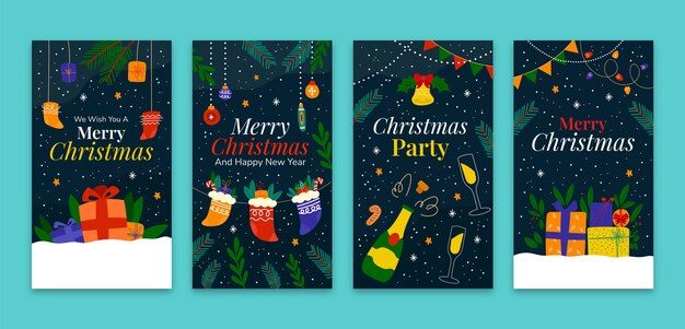 Sammlung von Instagram-Geschichten zur Weihnachtszeit
