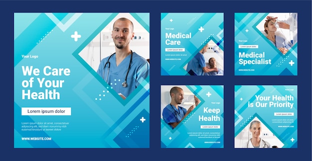 Sammlung von instagram-posts im Gradientenkrankenhaus