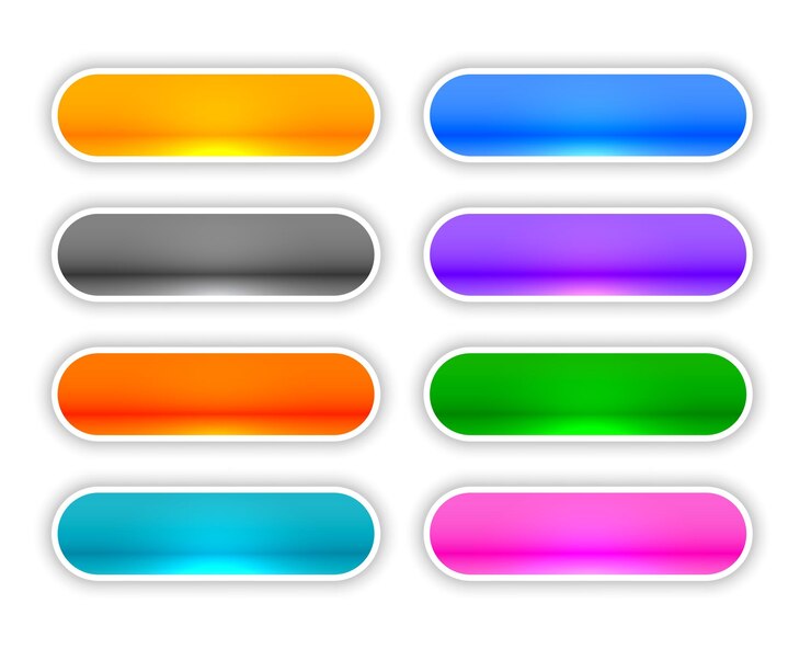 Kostenlose Vektor sammlung von leeren web-app-knopf-ikonen-design