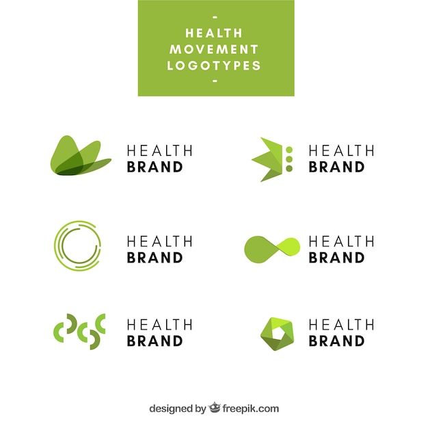 Kostenloser Vektor sammlung von logos für die gesundheitsindustrie