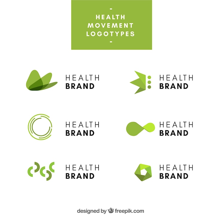 Kostenlose Vektor sammlung von logos für die gesundheitsindustrie