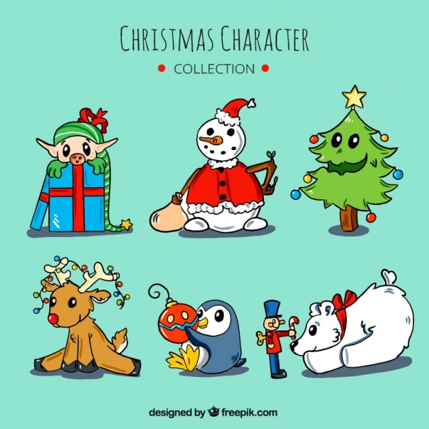 Sammlung von schönen weihnachten zeichnungen